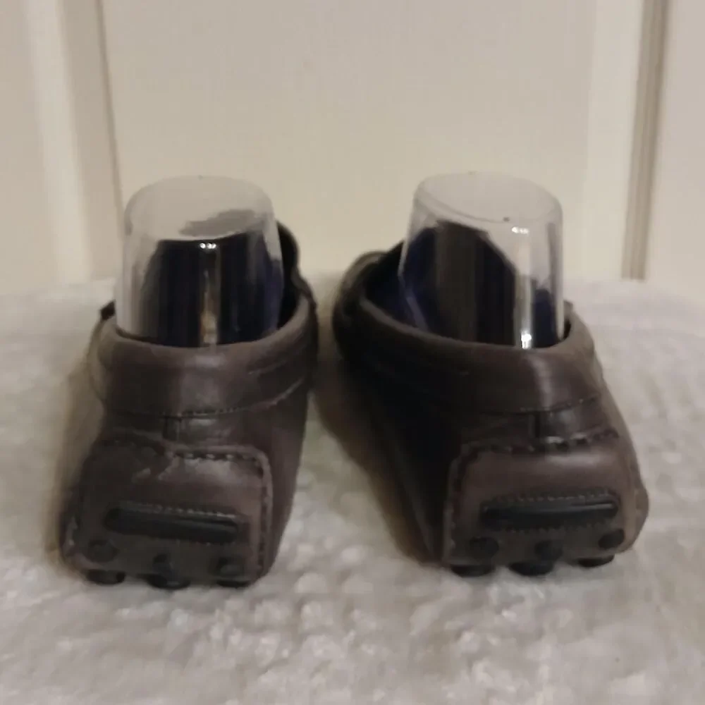 Gray Italian Leather Bit Driver Loafers by To Boot New York Adam 10 Old Money